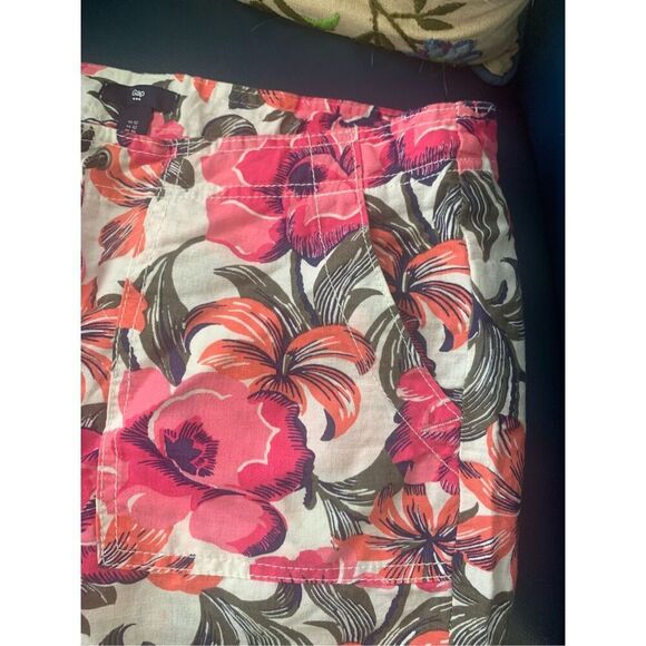 Gap Women's Linen-Cotton Shorts Coral Color - Picture 6 of 10